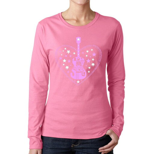 【送料無料】 エルエーポップアート レディース Tシャツ トップス It's A Love Story - Women's Word Art Long Sleeve T-Shirt Pink 【送料無料】 エルエーポップアート レディース Tシャツ トップス It's A Love Story - Women's Word Art Long Sleeve T-Shirt Pink