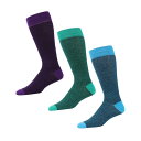 【送料無料】 メモイ メンズ 靴下 アンダーウェア Men's Textured Tip Cotton Blend Crew Sock 3 Pack Multi