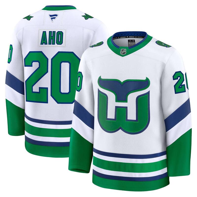 ̵ եʥƥ  T ȥåץ Men's Fanatics Sebastian Aho White Caroli...