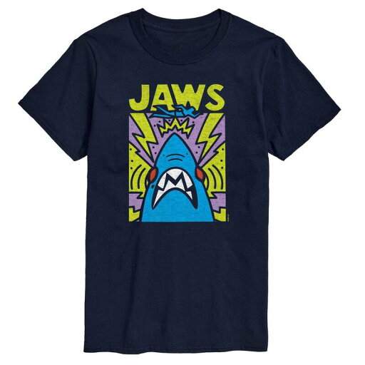 【送料無料】 ライセンス キャラクター メンズ Tシャツ トップス Big & Tall Jaws Poster Doodles Graphic Tee Navy 【送料無料】 ライセンス キャラクター メンズ Tシャツ トップス Big & Tall Jaws Poster Doodles Graphic Tee Navy