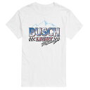 【送料無料】 ライセンス キャラクター メンズ Tシャツ トップス Big & Tall Busch Light Racing Americana Graphic Tee White