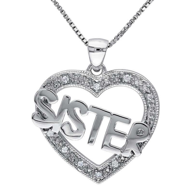 【送料無料】 ステラ グレース レディース ネックレス・チョーカー・ペンダントトップ アクセサリー Stella Grace Sterling Silver Diamond Accent Heart 