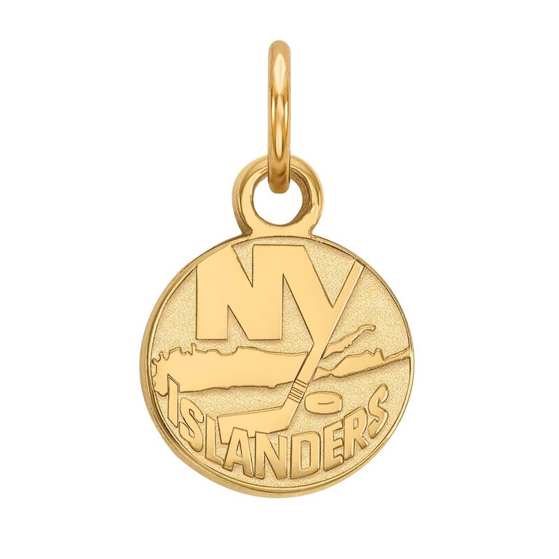 ロゴアート レディース アクセサリー ブレスレット・バングル・アンクレット ミニ LogoArt New York Islanders 10k Gold Mini Logo Disc Pendant 10k Yellow Gold イエロー