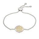 【送料無料】 アンブランデッド レディース ブレスレット・バングル・アンクレット アクセサリー Two-Tone Sterling Silver 1/10 Ca...