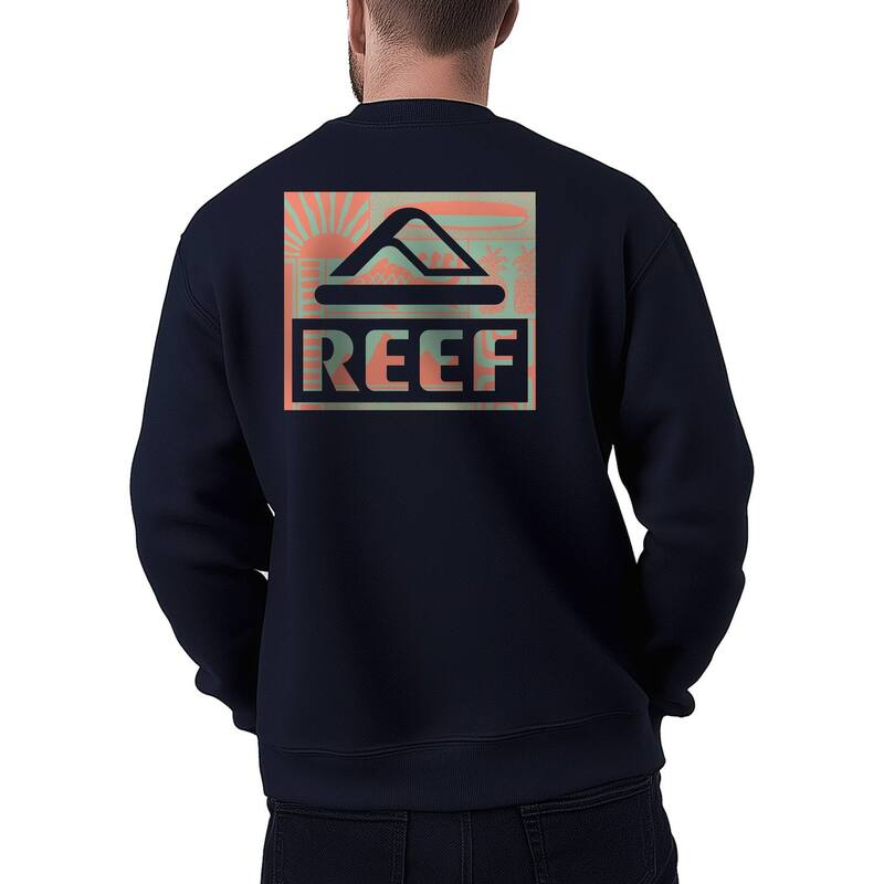リーフ メンズ トップス Tシャツ スウェット フリース Men's REEF Rhythm Crew Fleece Sweatshirt Navy..