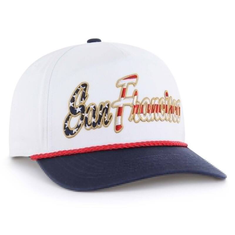【送料無料】 フォーティセブンブランド メンズ 帽子 アクセサリー Men's '47 White San Francisco Giants Patriotic Overhand Hitch Adjustable Hat Gnt White