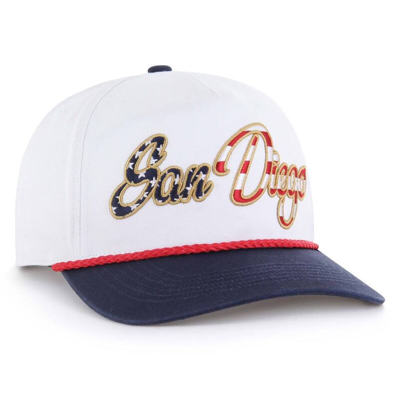 【送料無料】 フォーティセブンブランド メンズ 帽子 アクセサリー Men's '47 White San Diego Padres Patriotic Overhand Hitch Adjustable Hat Pad White
