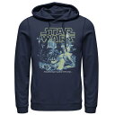 【送料無料】 スター ウォーズ メンズ Tシャツ トップス Men's Star Wars Vintage Distressed Graphic Hoodie Navy