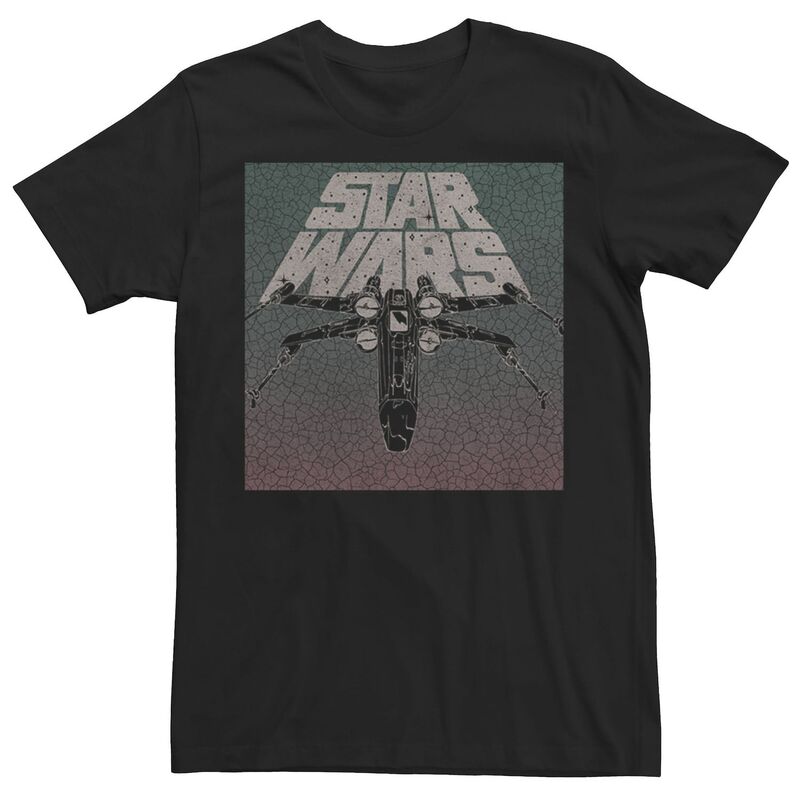 【送料無料】 スター ウォーズ メンズ Tシャツ トップス Men's Star Wars X-Wing Grunge Graphic Tee Black
