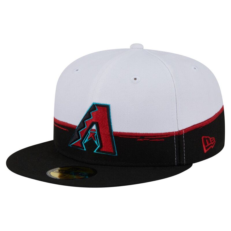 【送料無料】 ニューエラ メンズ 帽子 アクセサリー Men's New Era Black/White Arizona Diamondbacks Paint Stroke 59FIFTYFitted Hat Dbk Black