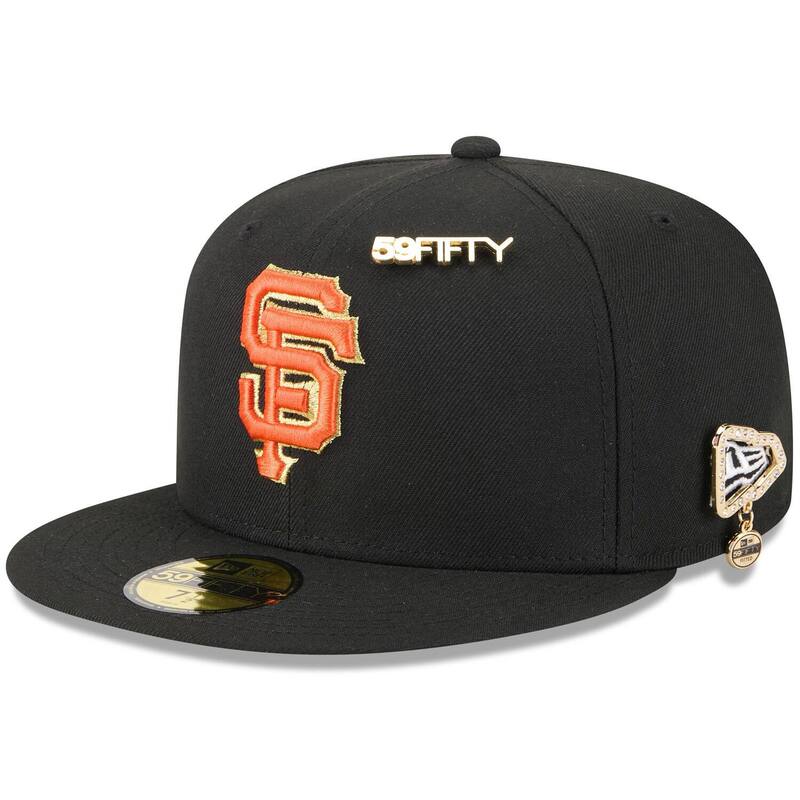 【送料無料】 ニューエラ メンズ 帽子 アクセサリー Men's New Era Black San Francisco Giants 2025 59FIFTY Day 59FIFTY Fitted Hat with Pins Gnt Black