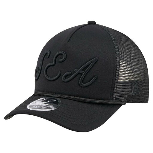 【送料無料】 ニューエラ メンズ 帽子 アクセサリー Men's New Era Black Seattle Mariners City Initial 9FORTY A-Frame M-Crown Adjustable Trucker Hat Mns Black 【送料無料】 ニューエラ メンズ 帽子 アクセサリー Men's New Era Black Seattle Mariners City Initial 9FORTY A-Frame M-Crown Adjustable Trucker Hat Mns Black