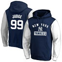 【送料無料】 プロファイル メンズ Tシャツ トップス Men's Profile Aaron Judge Navy New York Yankees Big & Tall Name & Number Fleece Pullover Hoodie Ynk Navy