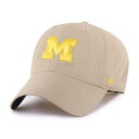 【送料無料】 フォーティセブンブランド メンズ 帽子 アクセサリー Men's '47 Khaki Michigan Wolverines Clean Up brrr Adjustable Hat Mic Beig K(4)