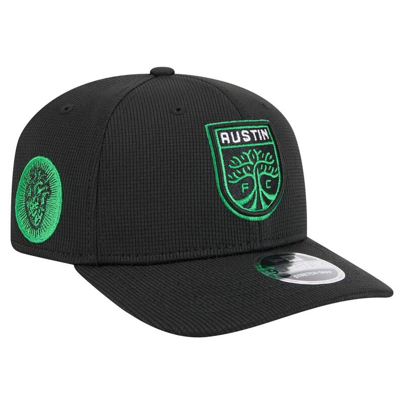 楽天ReVida 楽天市場店【送料無料】 ニューエラ メンズ 帽子 アクセサリー Men's New Era Black Austin FC 2025 Jersey Hook 9SEVENTY Stretch-Snap Hat Afc Black