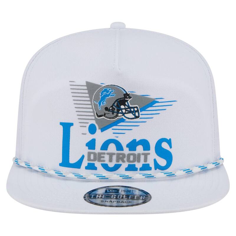 【送料無料】 ニューエラ メンズ 帽子 アクセサリー Men's New Era White Detroit Lions Collide Golfer Snapback Hat Lns White
