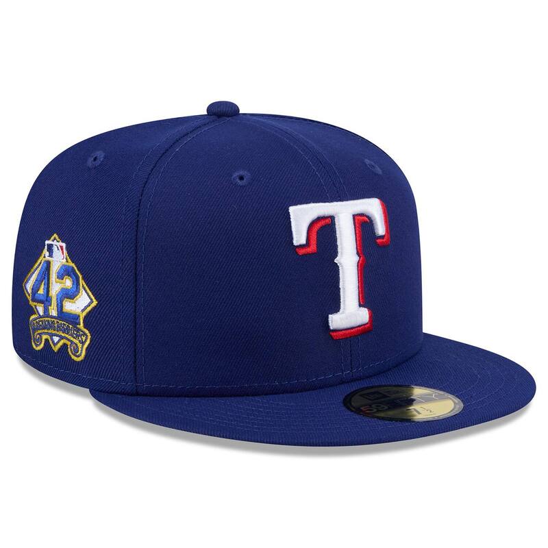 【送料無料】 ニューエラ メンズ 帽子 アクセサリー Men's New Era Royal Texas Rangers 2025 Jackie Robinson Day 59FIFTY Fitted Hat Rgr Blue