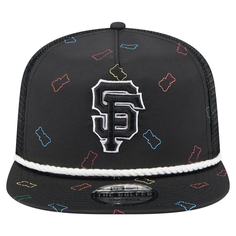 【送料無料】 ニューエラ メンズ 帽子 アクセサリー Men's New Era Black San Francisco Giants Gummy Golfer Trucker Adjustable Hat Gnt Black