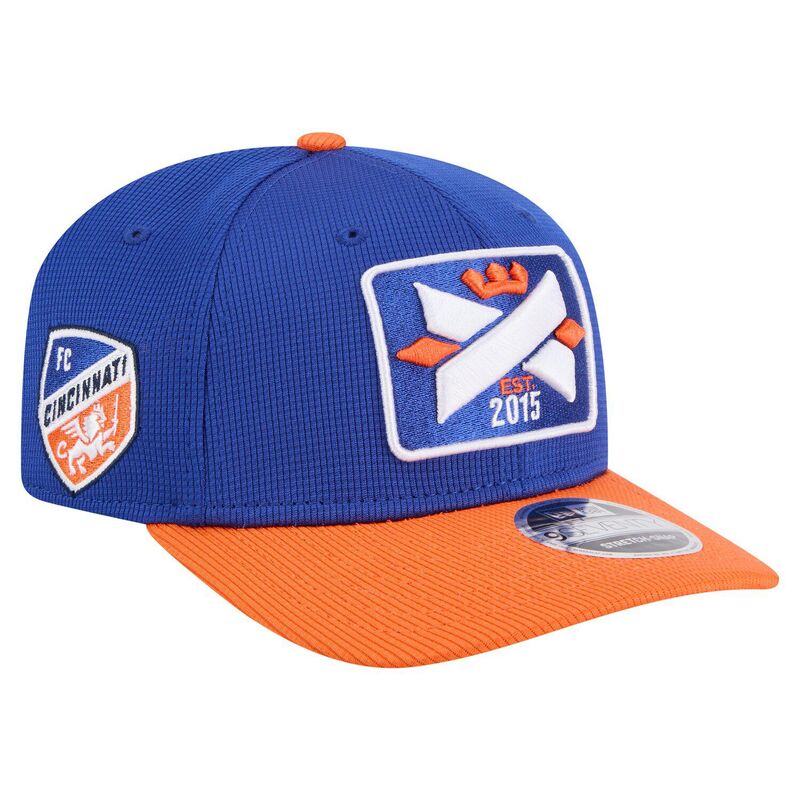 楽天ReVida 楽天市場店【送料無料】 ニューエラ メンズ 帽子 アクセサリー Men's New Era Blue/Orange FC Cincinnati 2025 Jersey Hook 9SEVENTY Stretch-Snap Hat Fcc Blue