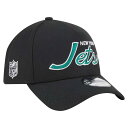 【送料無料】 ニューエラ メンズ 帽子 アクセサリー Men's New Era Black New York Jets Smith 9FORTY Adjustable hat Jet Black(4)