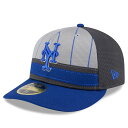 【送料無料】 ニューエラ メンズ 帽子 アクセサリー Men's New Era Gray/Royal New York Mets 2025 Batting Practice Low Profile 59FIFTY Fitted Hat Met Grey(4)