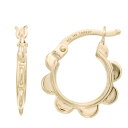 【送料無料】 アンブランデッド レディース ピアス・イヤリング アクセサリー Flower Hoop Earrings 14k Gold(4)