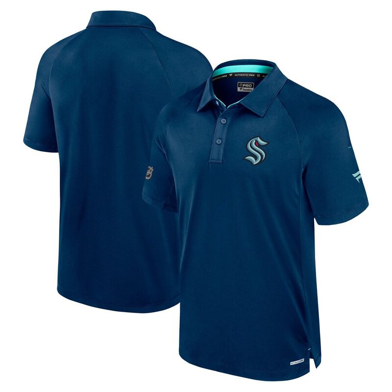 ̵ եʥƥ  T ȥåץ Men's Fanatics Navy Seattle Kraken Authen...