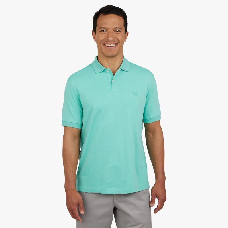 ̵ åץ  T ȥåץ Men's Chaps Short Sleeve Solid Interlock Po...