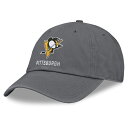 【送料無料】 ファナティクス メンズ 帽子 アクセサリー Men's Fanatics Charcoal Pittsburgh Penguins Washed Adjustable Hat Png Charco(4)