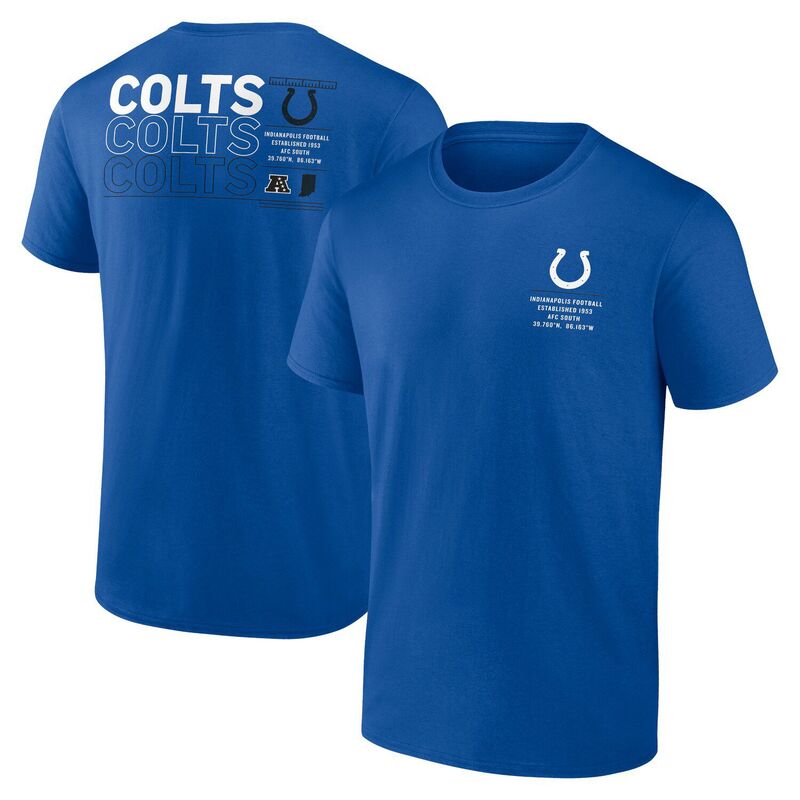 【送料無料】 ファナティクス メンズ Tシャツ トップス Men's Fanatics Royal Indianapolis Colts Repeat Stats T-Shirt Clt Blue
