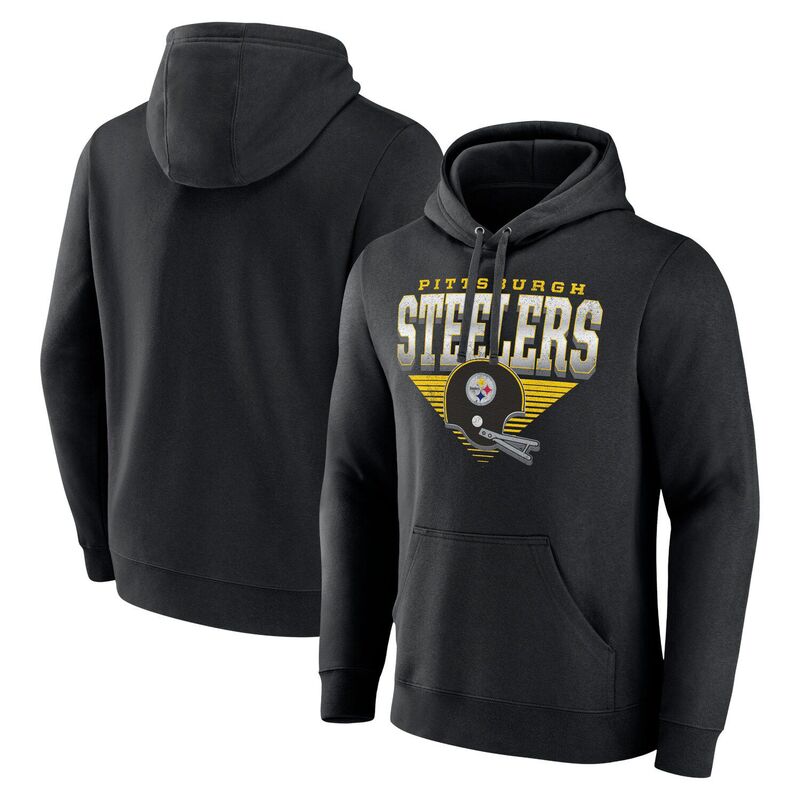 ̵ եʥƥ  T ȥåץ Men's Fanatics Black Pittsburgh Steelers ...
