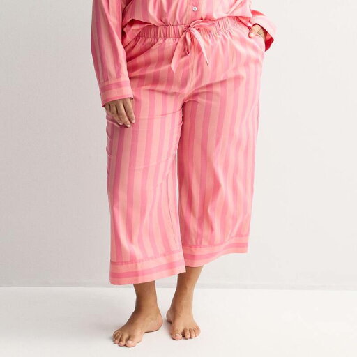 【送料無料】 ソノマ レディース ナイトウェア アンダーウェア Plus Size Sonoma Goods For Life Woven Separates Cropped Pajama Pants Pink Orange Stripe 【送料無料】 ソノマ レディース ナイトウェア アンダーウェア Plus Size Sonoma Goods For Life Woven Separates Cropped Pajama Pants Pink Orange Stripe