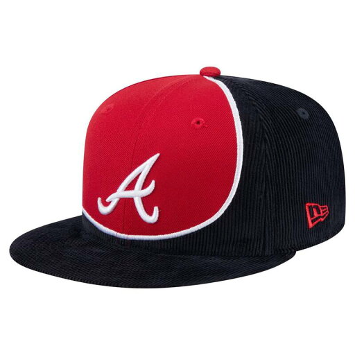 【送料無料】 ニューエラ メンズ 帽子 アクセサリー Men's New Era Navy/Red Atlanta Braves Retro Split Corduroy Snapback Hat Brv Navy 【送料無料】 ニューエラ メンズ 帽子 アクセサリー Men's New Era Navy/Red Atlanta Braves Retro Split Corduroy Snapback Hat Brv Navy