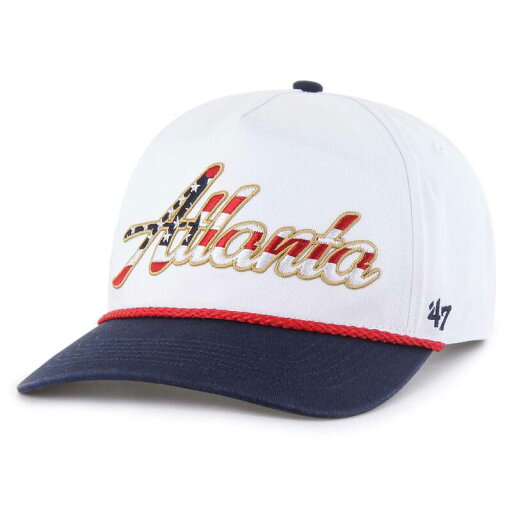【送料無料】 フォーティセブンブランド メンズ 帽子 アクセサリー Men's '47 White Atlanta Braves Patriotic Overhand Hitch Adjustable Hat Brv White 【送料無料】 フォーティセブンブランド メンズ 帽子 アクセサリー Men's '47 White Atlanta Braves Patriotic Overhand Hitch Adjustable Hat Brv White