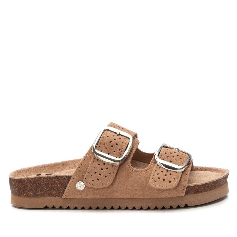 キシタイ レディース シューズ サンダル スエード Women'suede Slip on Sandals By XTI 144130 Camel キャメル