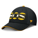 【送料無料】 ファナティクス メンズ 帽子 アクセサリー Men's Fanatics Black/Gold Boston Bruins Authentic Pro Rink Team Code Flex Hat Bsb Black(4)