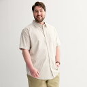 【送料無料】 ソノマ メンズ Tシャツ トップス Big & Tall Sonoma Goods For Life Short Sleeve Perfect Length Shirt Melon Stripe Tan