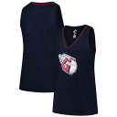 【送料無料】 プロファイル レディース Tシャツ トップス Women'sProfile Navy Cleveland Guardians Plus Sized Stellar Win V-Neck Tank Top Grd Navy