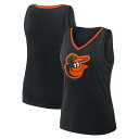 【送料無料】 プロファイル レディース Tシャツ トップス Women's Black Baltimore Orioles Plus Sized Stellar Win V-Neck Tank Top Orl Black