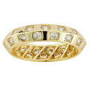 【送料無料】 Sunkissed Sterling レディース リング アクセサリー Sunkissed Sterling Sterling Silver Cubic Zirconia Alternating Band Ring Gold Tone