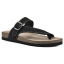 【送料無料】 ホワイトマウンテン レディース サンダル シューズ Cliffs by White Mountain Carly Women's Cushioned Slide Sandals Black Nubuck