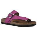 【送料無料】 ホワイトマウンテン レディース サンダル シューズ Cliffs by White Mountain Carly Women's Cushioned Slide Sandals Purple Rain Suede