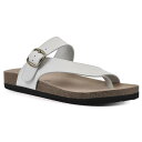 【送料無料】 ホワイトマウンテン レディース サンダル シューズ Cliffs by White Mountain Carly Women's Cushioned Slide Sandals White Leather