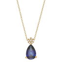 【送料無料】 アンブランデッド レディース ネックレス・チョーカー・ペンダントトップ アクセサリー 10k Gold Diamond Accent & Lab-Created Ruby Pendant Necklace Created Blue Sapphire(4)