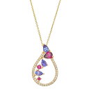 【送料無料】 アンブランデッド レディース ネックレス・チョーカー・ペンダントトップ アクセサリー 10k Gold 3/8 Carat T.W. Diamon...