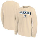 【送料無料】 プロファイル レディース Tシャツ トップス Women'sProfile Oatmeal New York Yankees Plus Size French Terry Pullover Sweatshirt Ynk Multi
