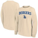 【送料無料】 プロファイル レディース Tシャツ トップス Women'sProfile Oatmeal Los Angeles Dodgers Plus Size French Terry Pullover Sweatshirt Lad Multi
