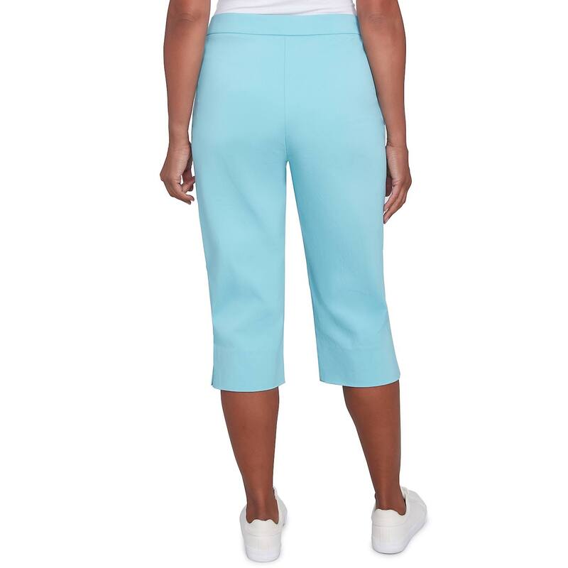 【送料無料】 アルフレッド ダナー レディース カジュアルパンツ ボトムス Women's Alfred Dunner Flat Front Allure Classic Clamdigger Pants Azure
