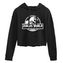 【送料無料】 ライセンス キャラクター レディース Tシャツ トップス Juniors' Jurassic World Rebirth Cropped Hood...