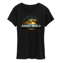 【送料無料】 ライセンス キャラクター レディース Tシャツ トップス Women's Jurassic World Rebirth Logo Graphic ...